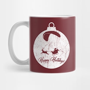 Happy Holidays - Paragliding Santa - Ornament Mug